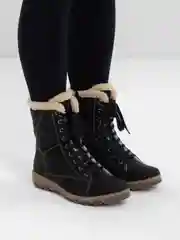 Черный полусапожки зимние женские Rieker