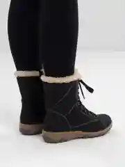 Черный полусапожки зимние женские Rieker