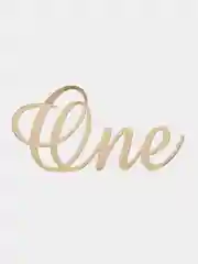 Золотой топпер "One" для оформления торта из акрила, №2