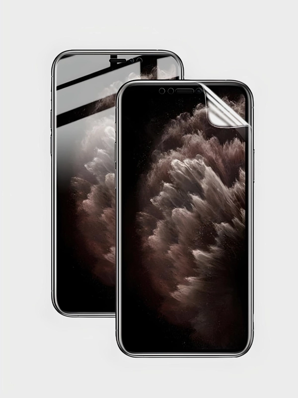 Гидрогелевая защитная плёнка для iPhone 12, 13, 14, 15 mini, Plus, Pro Max
