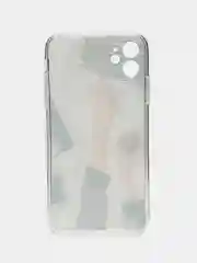 Серебряный чехол для iPhone 11, с принтом, силиконовый