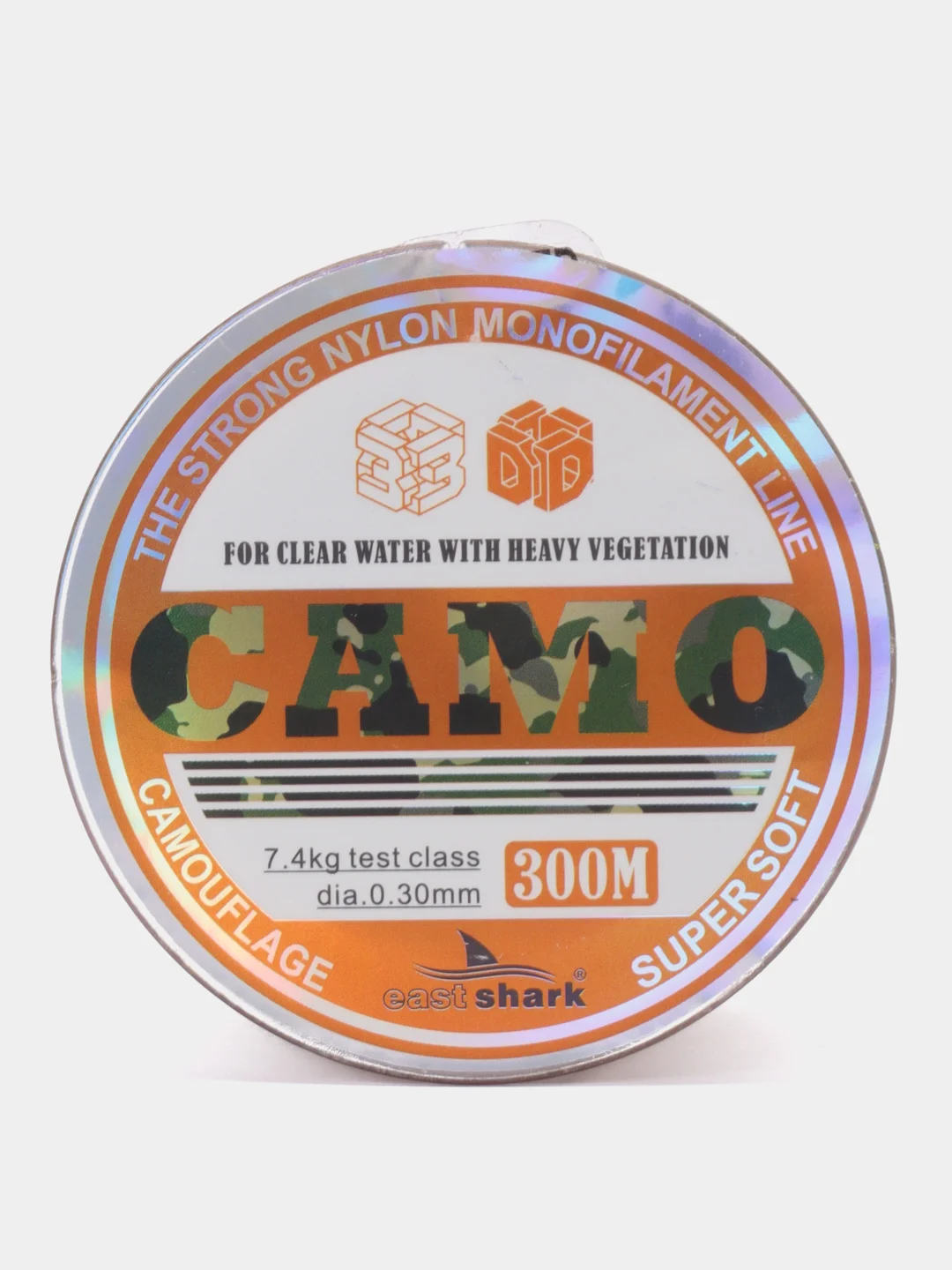 Леска 3D CAMO, 300 м, зеленая, хамелеон