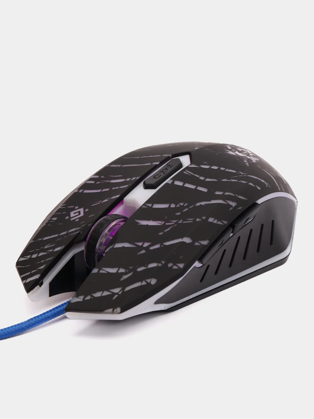 Мышь проводная игровая DEFENDER Dark Agent GM-590L, 6 кнопок, коврик, черная, 513828