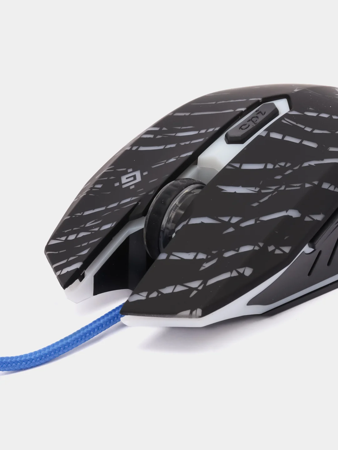 Мышь проводная игровая DEFENDER Dark Agent GM-590L, 6 кнопок, коврик, черная, 513828
