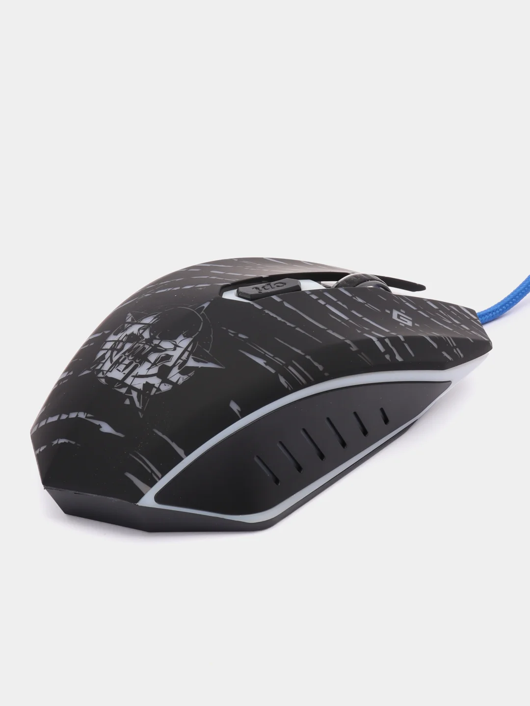 Мышь проводная игровая DEFENDER Dark Agent GM-590L, 6 кнопок, коврик, черная, 513828