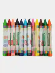 Восковые мелки для рисования утолщенные Brauberg Kids, Набор 12 цветов, 271695