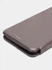 Серебряный чехол-книжка Xiaomi Redmi 12C, 13С, POCO C55, С65, Redmi 12, 13 (Редми 12С, 13С, Поко С55)