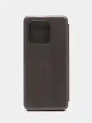 Серебряный чехол-книжка Xiaomi Redmi 12C, 13С, POCO C55, С65, Redmi 12, 13 (Редми 12С, 13С, Поко С55)