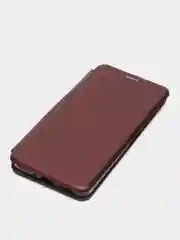 Багровый чехол-книжка для Xiaomi Redmi Note 12 5G / Poco X5 5G (Сяоми Редми Ноте 12 и Поко Х5)