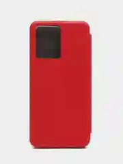 Красный чехол-книжка для Xiaomi Redmi Note 12 4G, Redmi Note 13 4G( Сяоми Редми Ноте 12 4G)