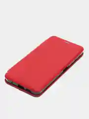 Красный чехол-книжка для Xiaomi Redmi Note 12 4G, Redmi Note 13 4G( Сяоми Редми Ноте 12 4G)