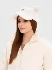 Коричневый бейсболка женская, меховая