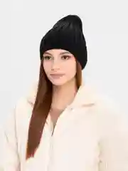 Черный женская шапка