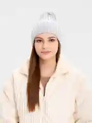 Серый меланж шапка женская