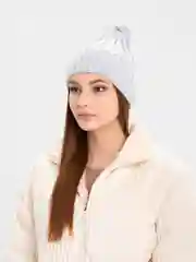 Серый меланж шапка женская