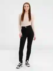 Тёмно-серый женские джинсы Skinny с высокой посадкой