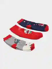 Багровый носки женские новогодние, в подарочной коробке, по 3 пары