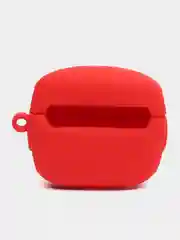 Алый чехол для беспроводных наушников Apple AirPods 3 / Аирподс 3, с карабином, мультяшный