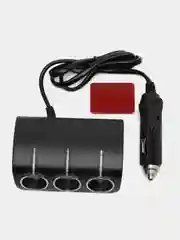 Разветвитель прикуривателя авто OLESSON 1521, 3 гнезда, 120W с LED подсветкой