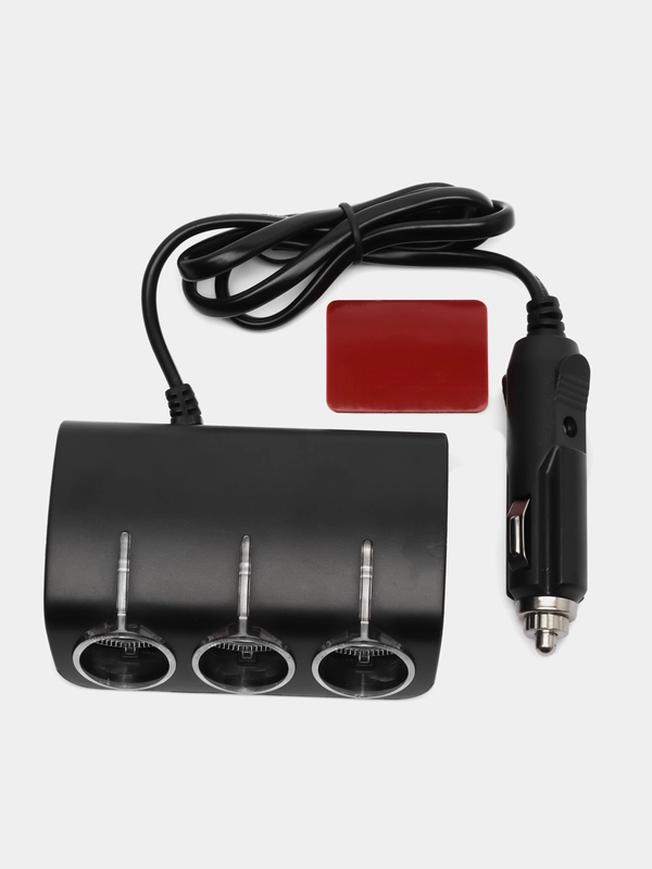 Разветвитель прикуривателя авто OLESSON 1521, 3 гнезда, 120W с LED подсветкой
