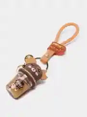 Конфетный брелок для рюкзака и ключей с жидкостью внутри "Стаканчик", Мишка/Панда/Лисичка/Зайка/Утка