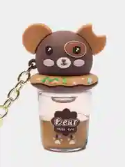 Конфетный брелок для рюкзака и ключей с жидкостью внутри "Стаканчик", Мишка/Панда/Лисичка/Зайка/Утка