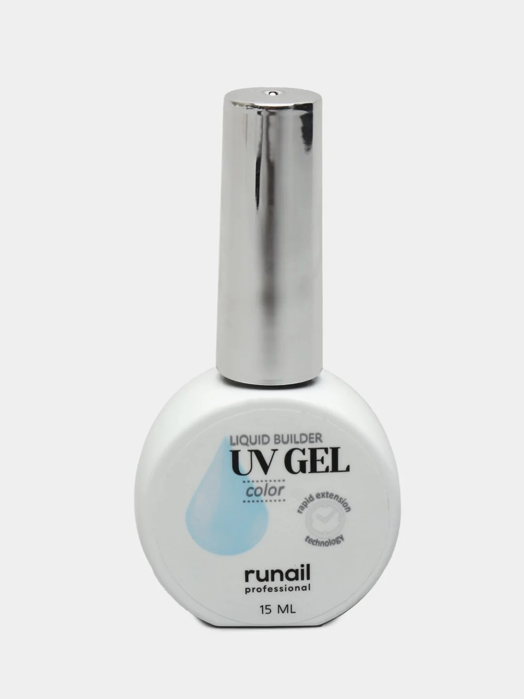 Ледяной уф гель для наращивания/Цветной жидкий уф гель/Гель лак Runail Professional, 15 мл