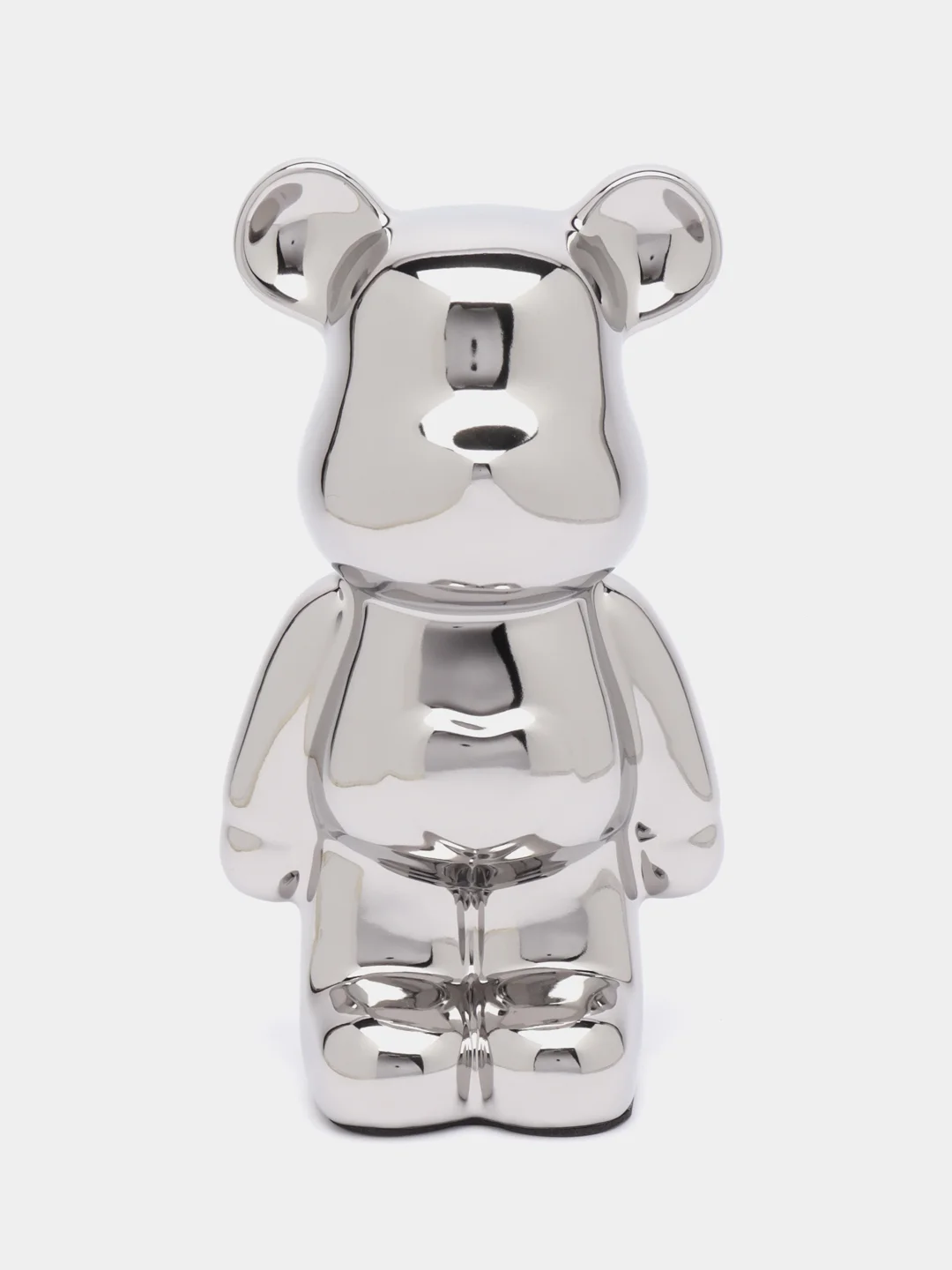 Серебряный статуэтка медведь "Bearbrick", копилка керамическая