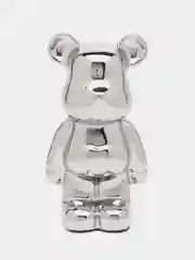 Серебряный статуэтка медведь "Bearbrick", копилка керамическая