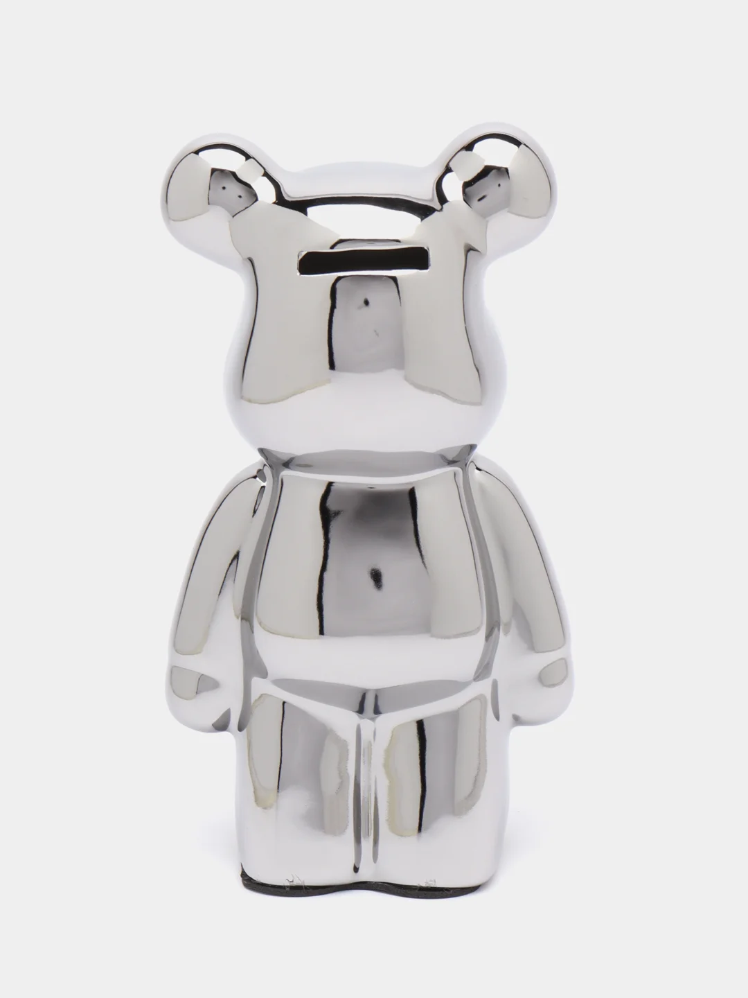 Серебряный статуэтка медведь "Bearbrick", копилка керамическая