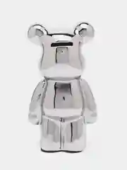 Серебряный статуэтка медведь "Bearbrick", копилка керамическая