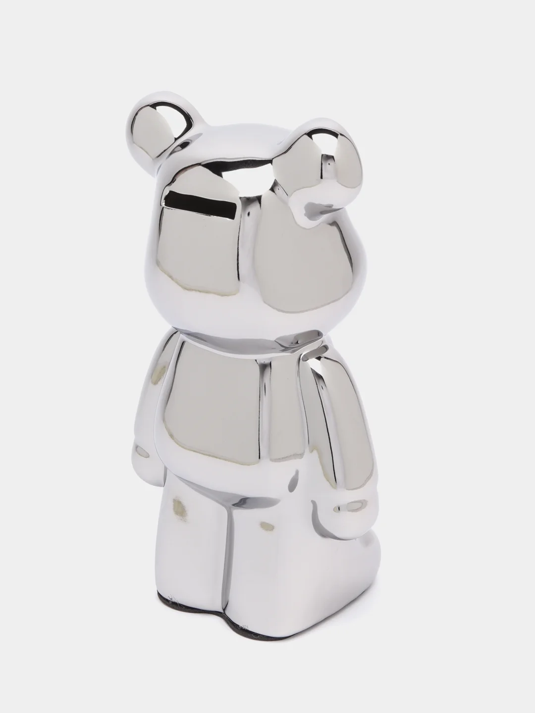 Серебряный статуэтка медведь "Bearbrick", копилка керамическая