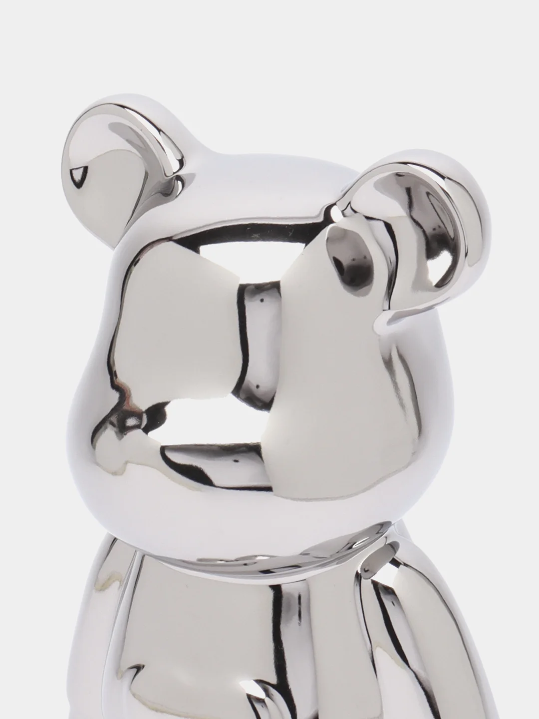 Серебряный статуэтка медведь "Bearbrick", копилка керамическая