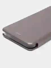 Серебряный чехол-книжка для Infinix Hot 30 Play / Инфиникс Хот 30 Плей