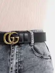 Бронзовый ремень с металлической пряжкой "GG"