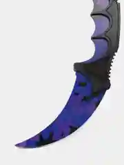 Фиолетовый нож деревянный керамбит, в раскраске Фиолетовый камуфляж (Purple camouflage), Генезис