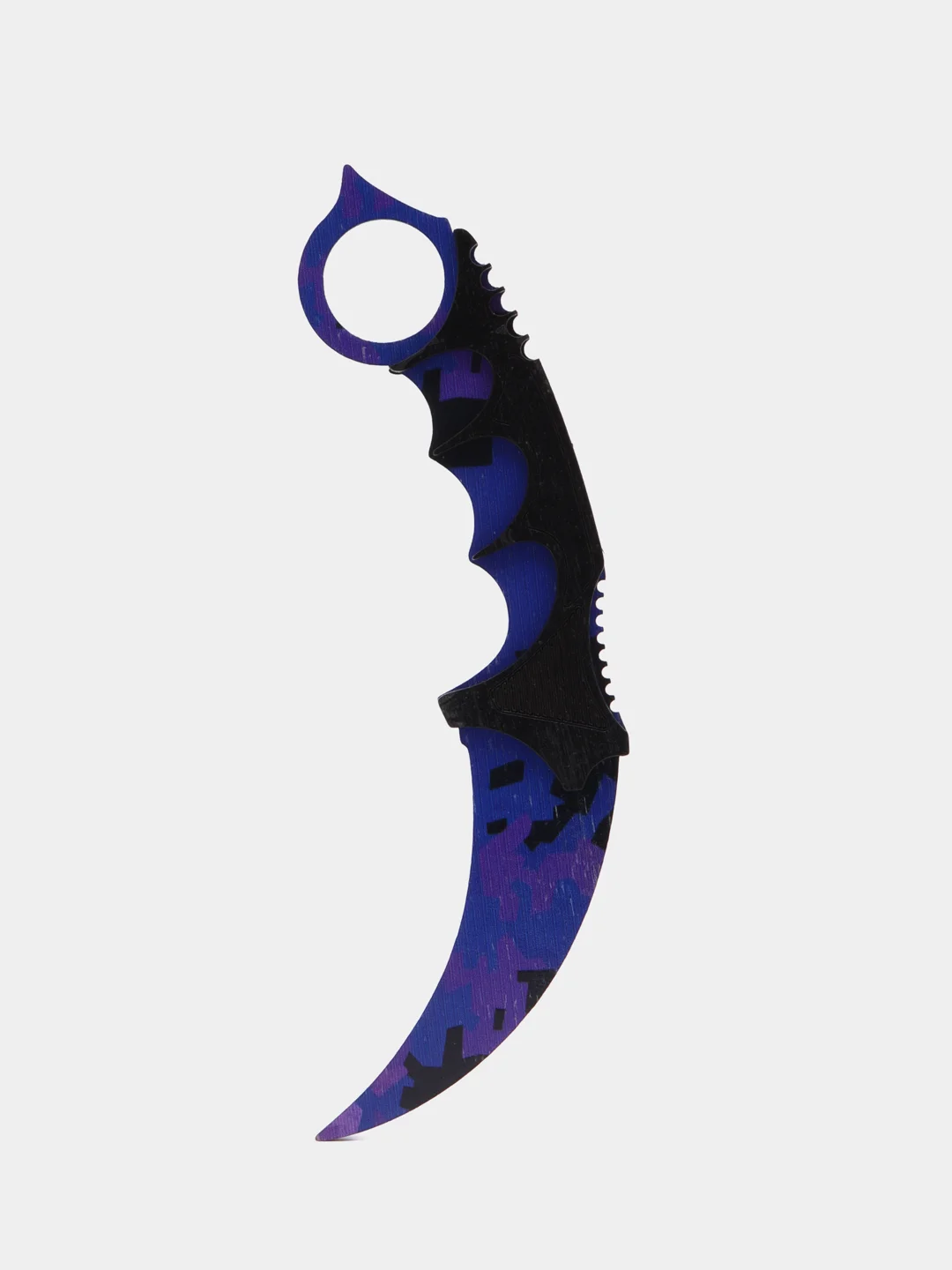 Фиолетовый нож деревянный керамбит, в раскраске Фиолетовый камуфляж (Purple camouflage), Генезис