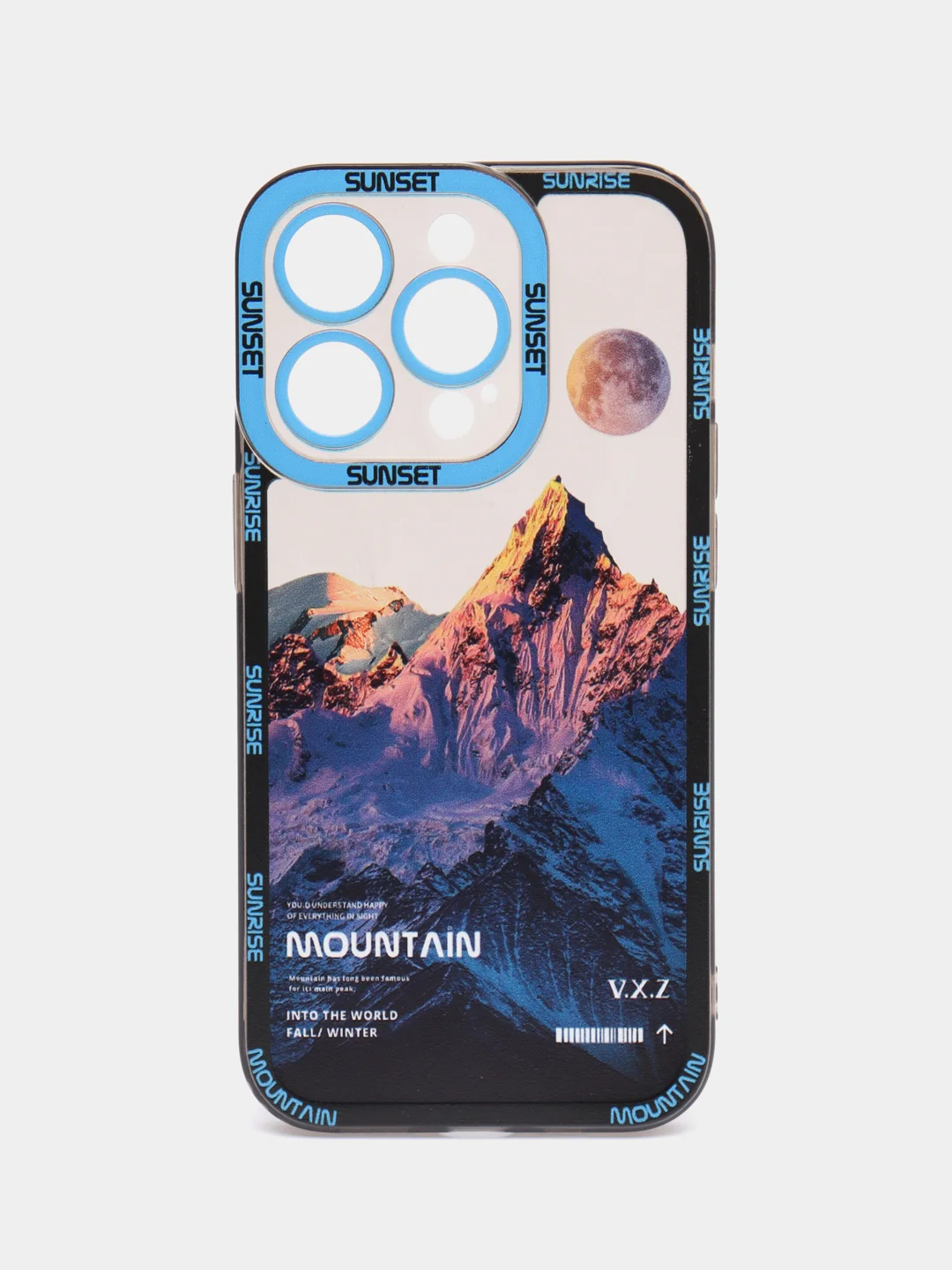 Голубой чехол для iPhone 11, 12, 13, 14, 15, 16 Pro Max Plus, XR, с принтом, защитой камеры айфон