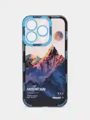 Голубой чехол для iPhone 11, 12, 13, 14, 15, 16 Pro Max Plus, XR, с принтом, защитой камеры айфон