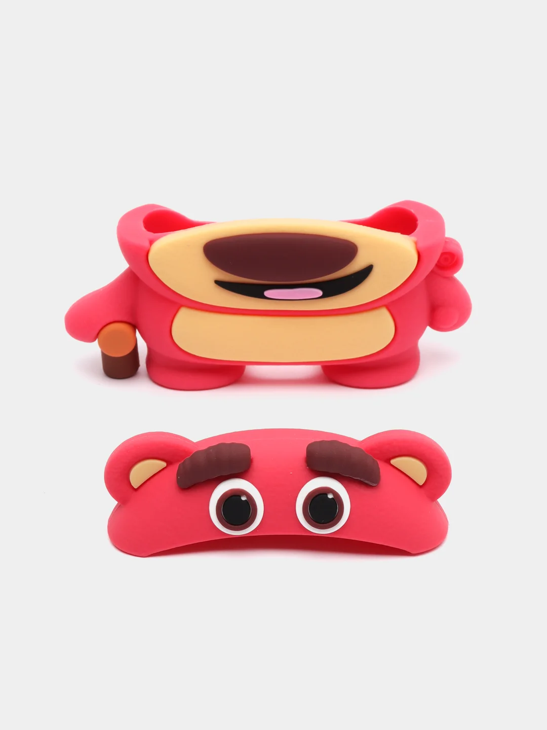 Фуксия чехол для беспроводных наушников AirPods (Аирподс) 1 / 2 / Pro, Pro 2 с карабином