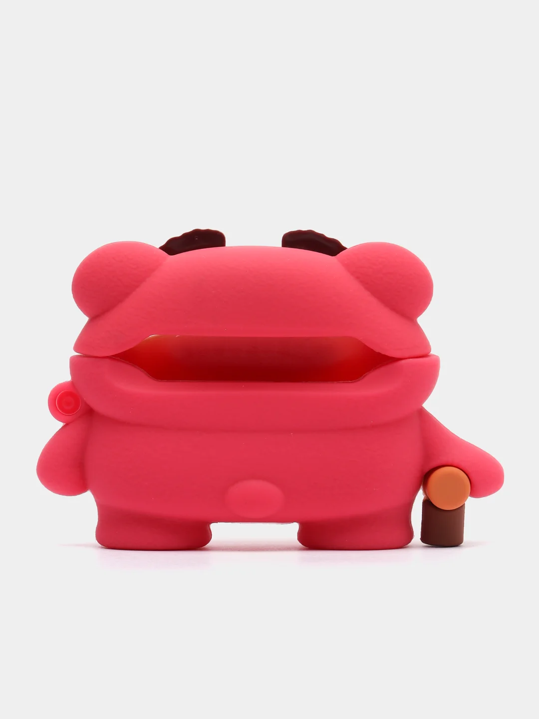 Фуксия чехол для беспроводных наушников AirPods (Аирподс) 1 / 2 / Pro, Pro 2 с карабином