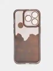 Оранжевый чехол для iPhone 11, 12, 13, 14, 15, 16 Pro Max Plus, XR, с принтом, защитой камеры айфон