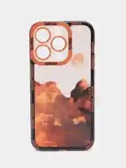 Оранжевый чехол для iPhone 11, 12, 13, 14, 15, 16 Pro Max Plus, XR, с принтом, защитой камеры айфон