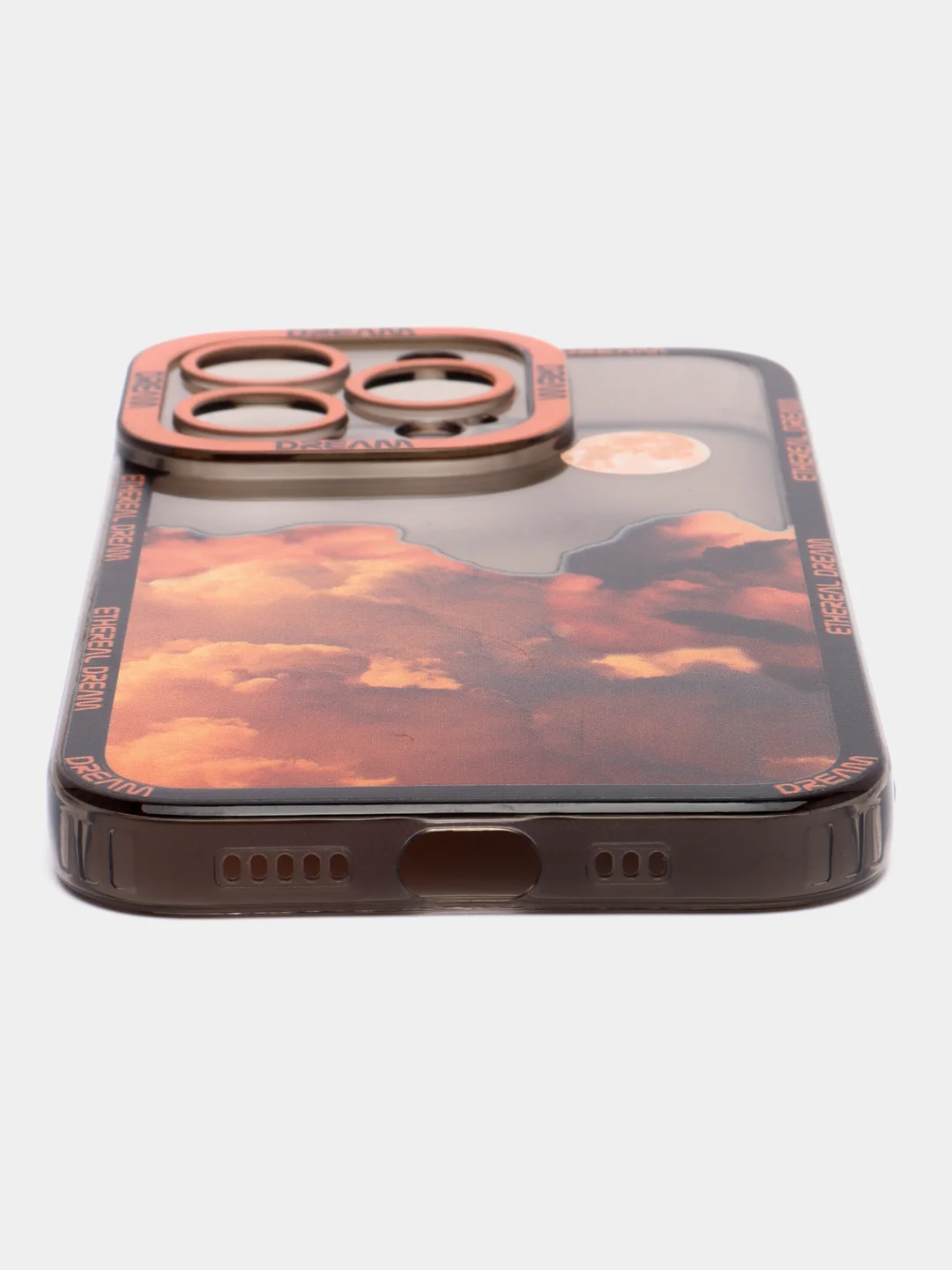 Оранжевый чехол для iPhone 11, 12, 13, 14, 15, 16 Pro Max Plus, XR, с принтом, защитой камеры айфон