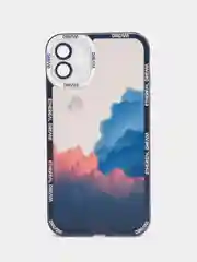 Синий чехол для iPhone 11, 12, 13, 14, 15, 16 Pro Max Plus, XR, с принтом, защитой камеры айфон