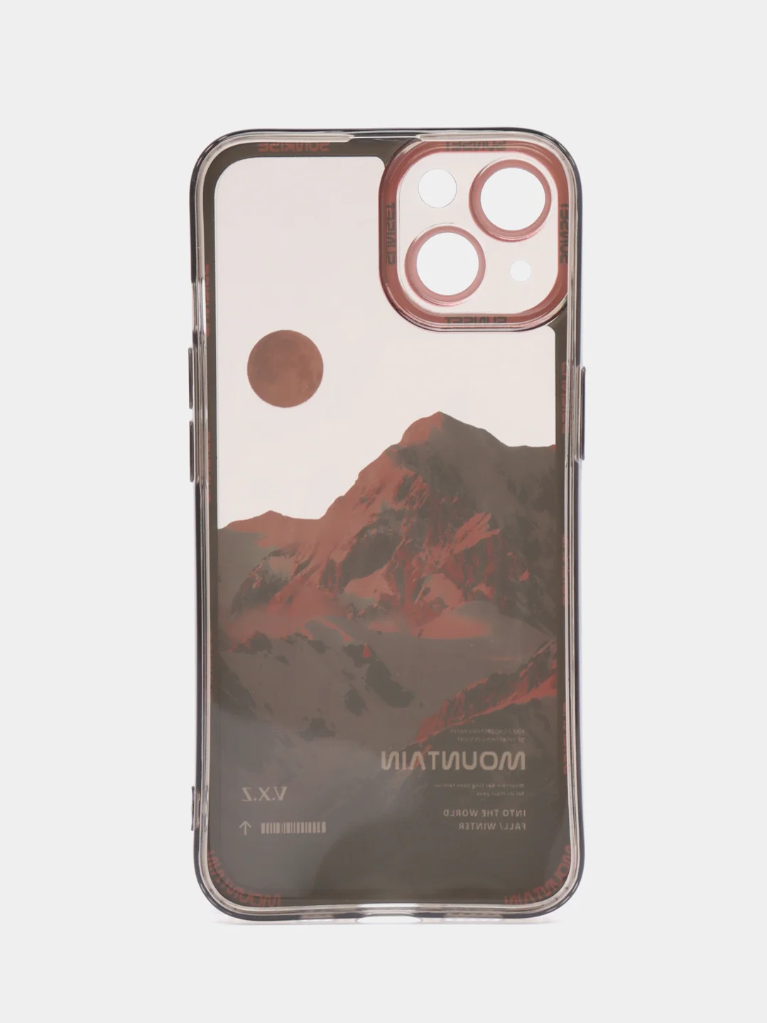 Тёмно-розовый чехол для iPhone 11, 12, 13, 14, 15, 16 Pro Max Plus, XR, с принтом, защитой камеры айфон