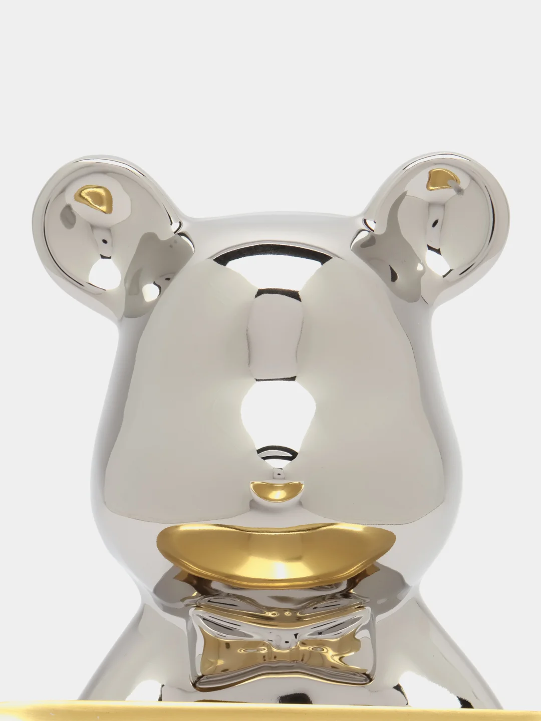 Статуэтка медведь Bearbrick, копилка керамическая с подносом