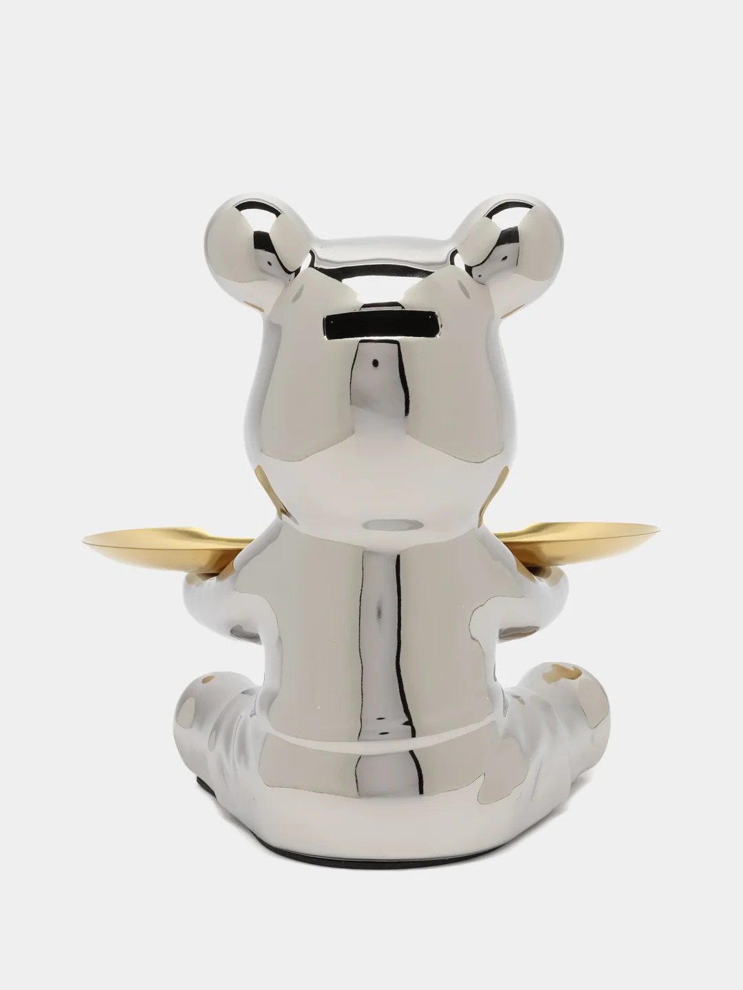 Статуэтка медведь Bearbrick, копилка керамическая с подносом