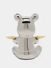 Статуэтка медведь Bearbrick, копилка керамическая с подносом