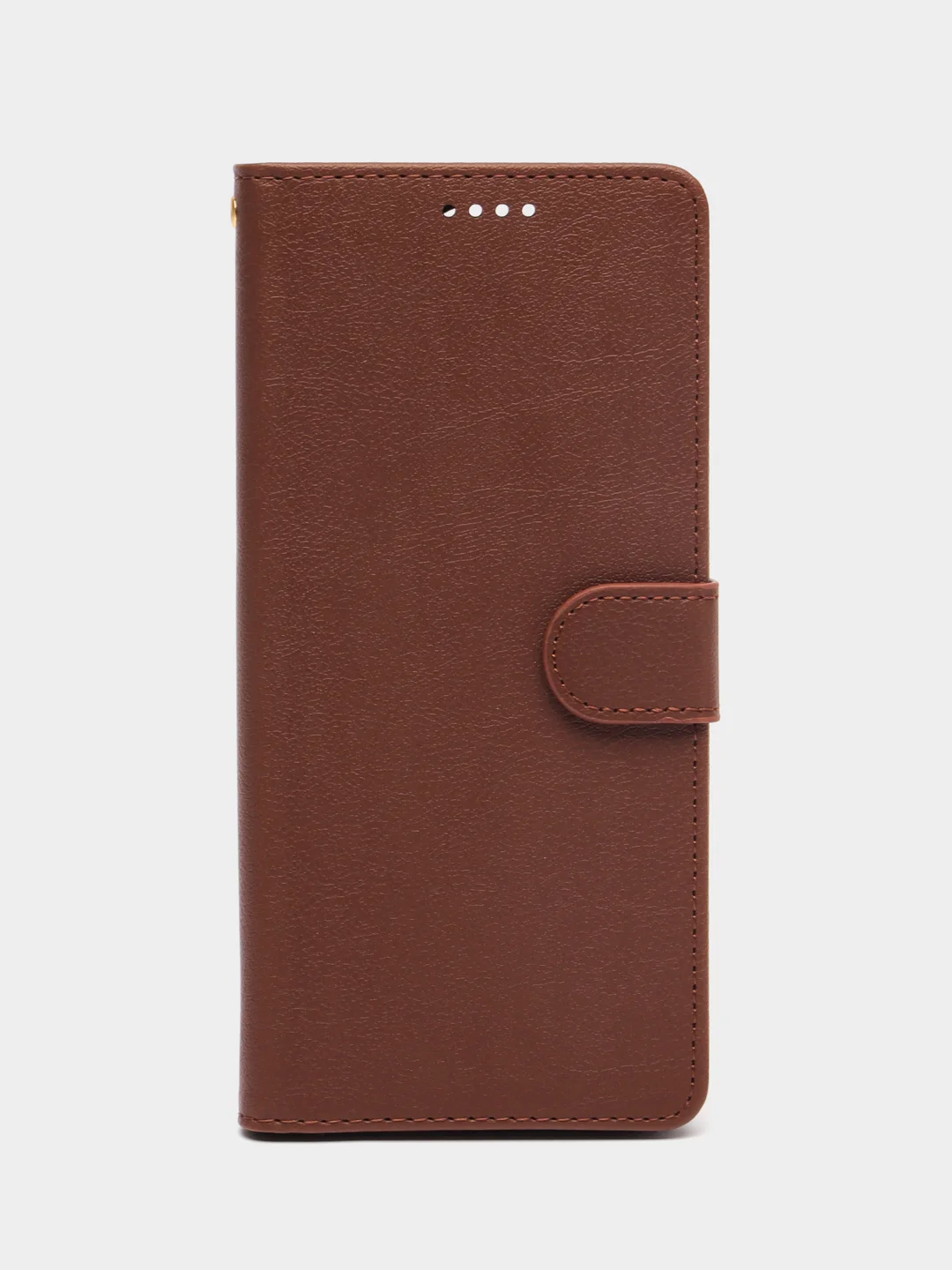 Коричневый чехол книжка для Xiaomi Redmi 12C, кожаный PU